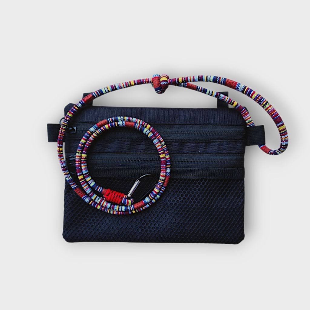 Tas Slempang Mini Tali tenun Tas hp pria wanita sacoche bag