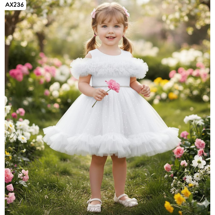 TZ-Gaun natal anak dress natal anak baju natal anak gaun kembang anak dress kembang anak baju kemban