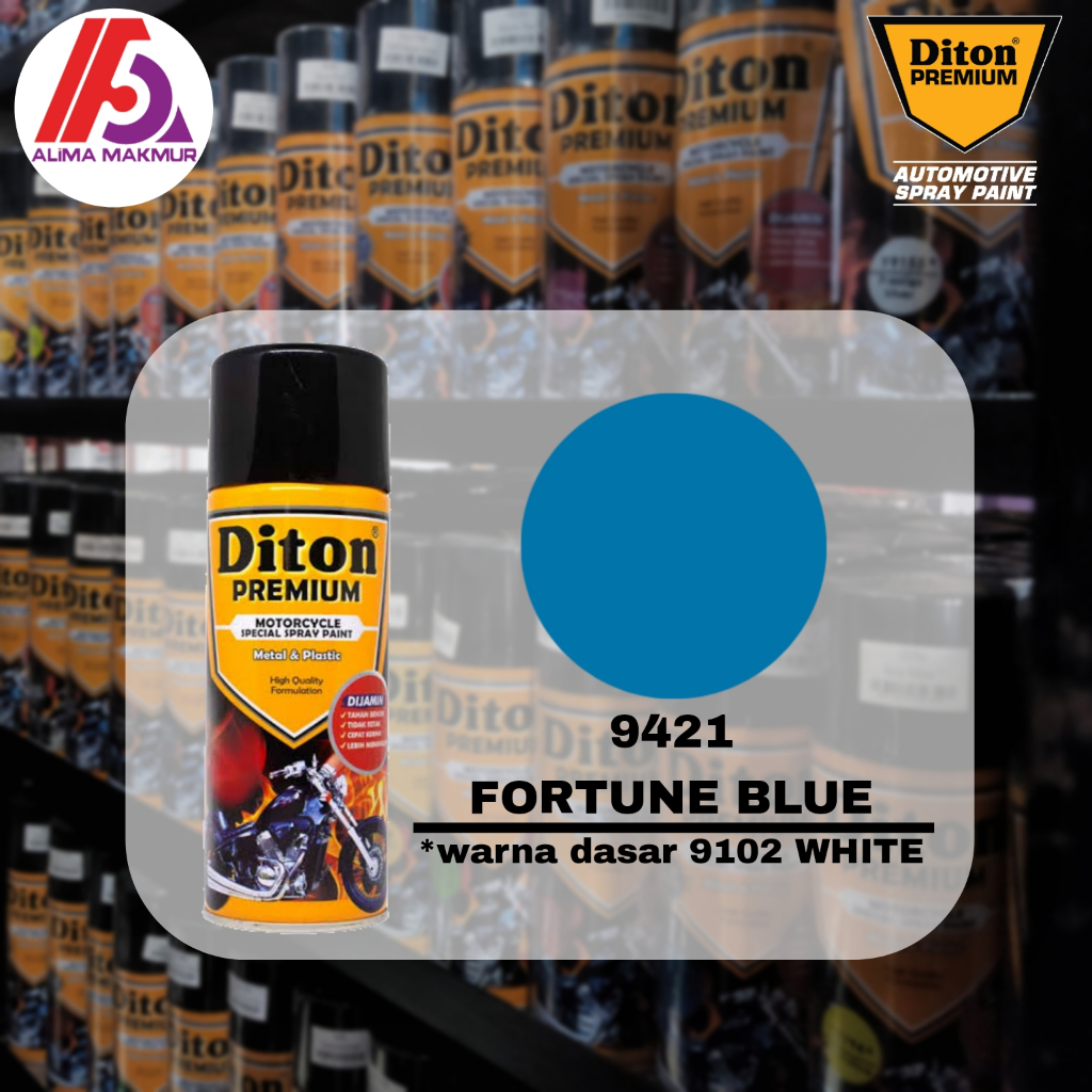 Diton Premium 9421 Fortune Blue 400cc / Pilok Diton Premium Biru Solid / Pilok Diton 400cc