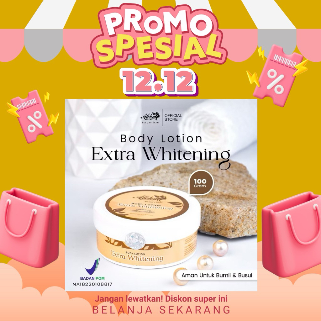 BODY LOTION ALOKA BEAUTY EXTRA WHITENING 100 gram
