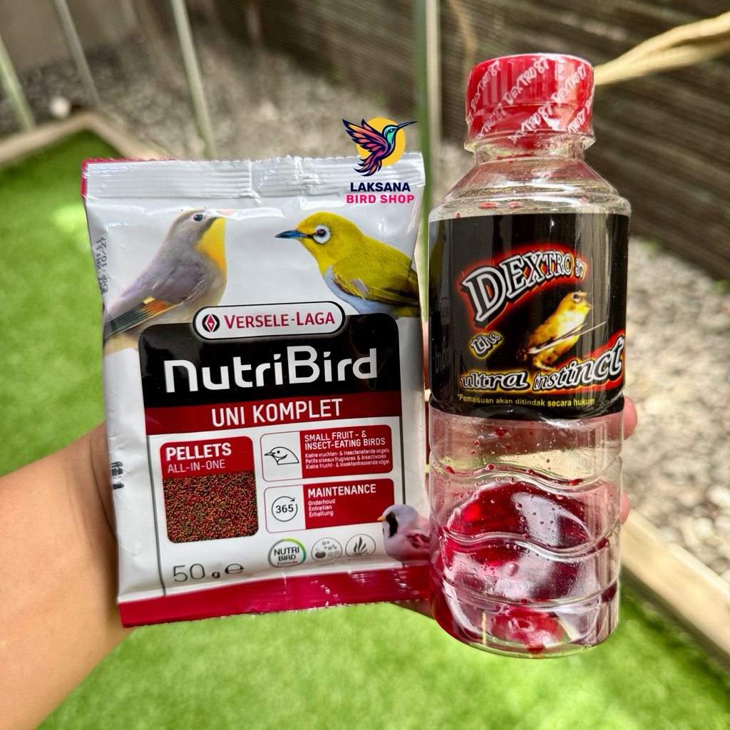 PAKET PENGGACOR BURUNG PLECI, NUTRIBIRD 50 GR DAN DEXTRO87 ORIGINAL