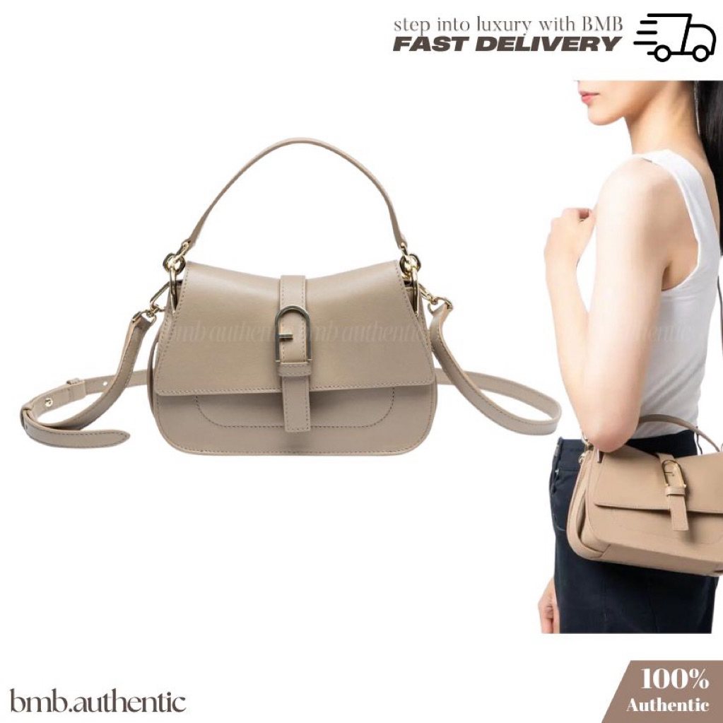 Flow Mini Top Handle Bag Greige