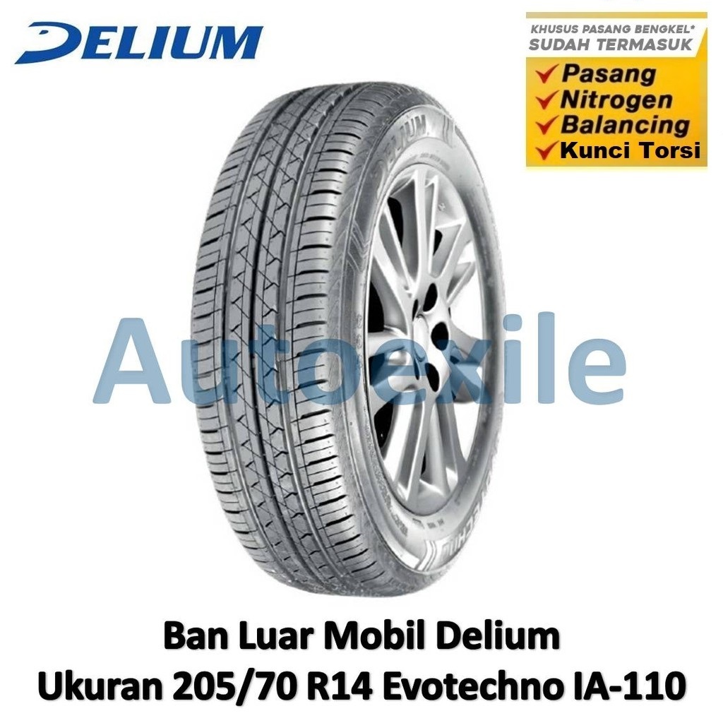 Delium 205/70 R14 Evotechno IA-110 Ban Luar Tubeless Radial Mobil 205/70R14 Penumpang Bisa Pasang Ni