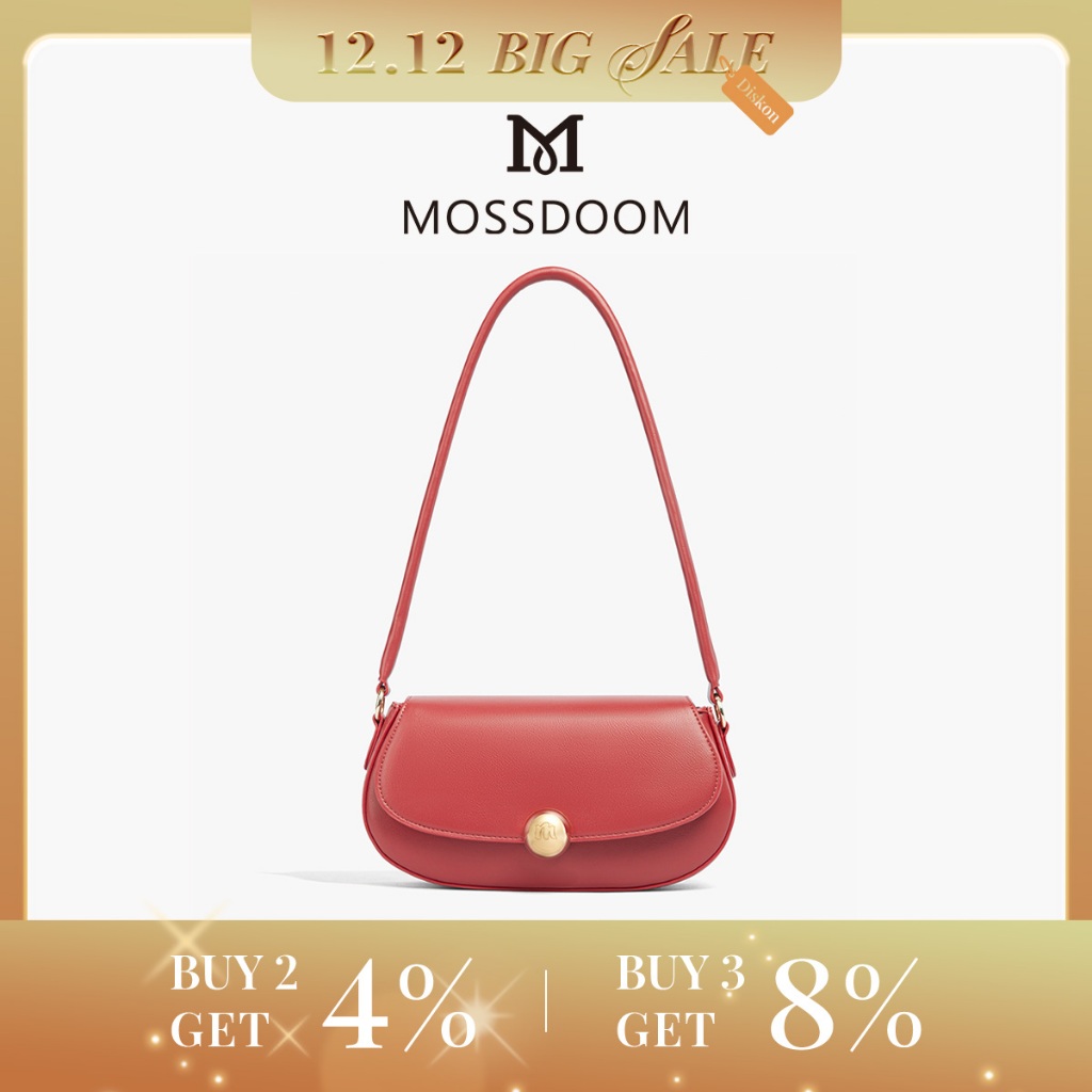 MOSSDOOM Celia Bag Golden Time Ramblings Designer Collection Tas Bahu  Tas Wanita Dengan Desain Gesp