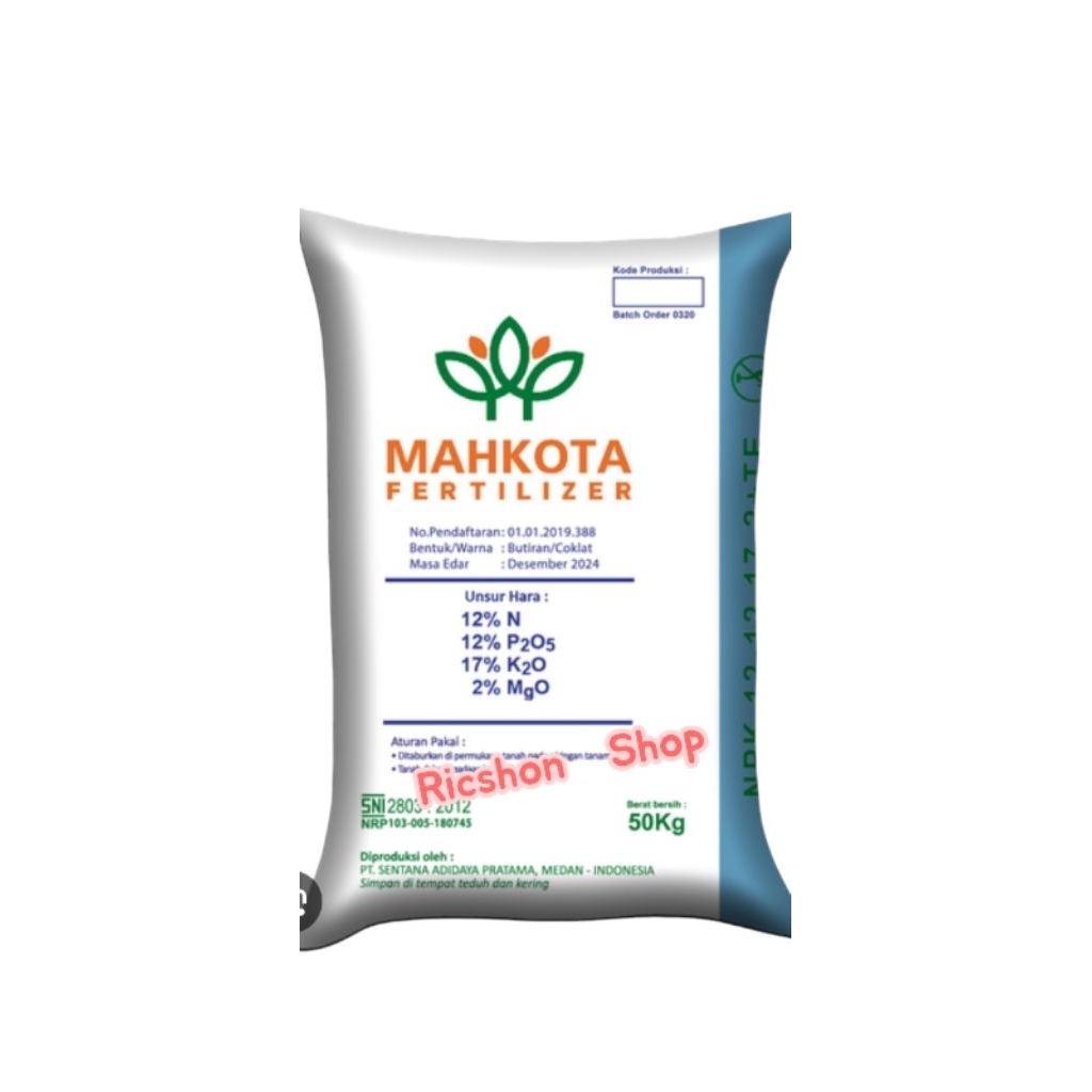 Pupuk Mahkota NPK 12-12-17-2 + TE Original 50 kg