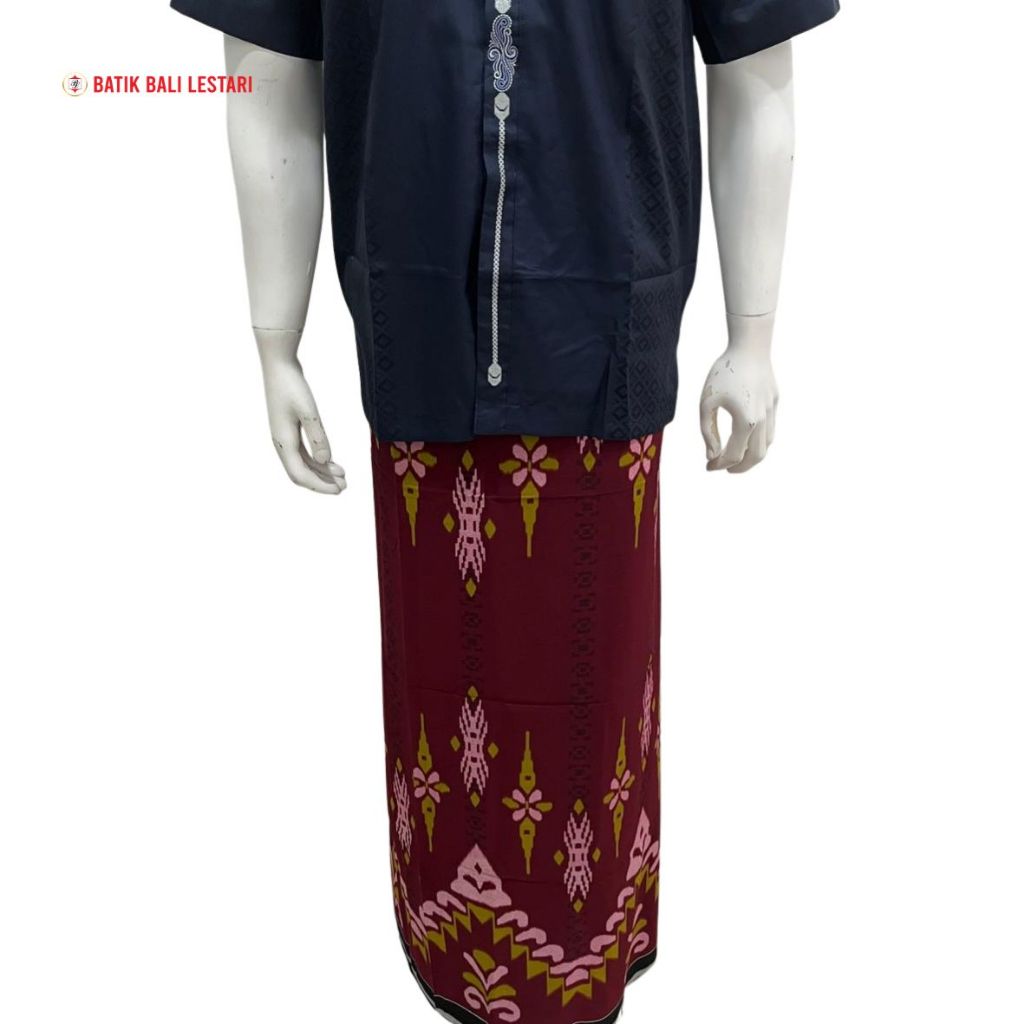 Batik Bali Lestari Sarung Samarinda Wangi Cendana Maroon (SR0301)