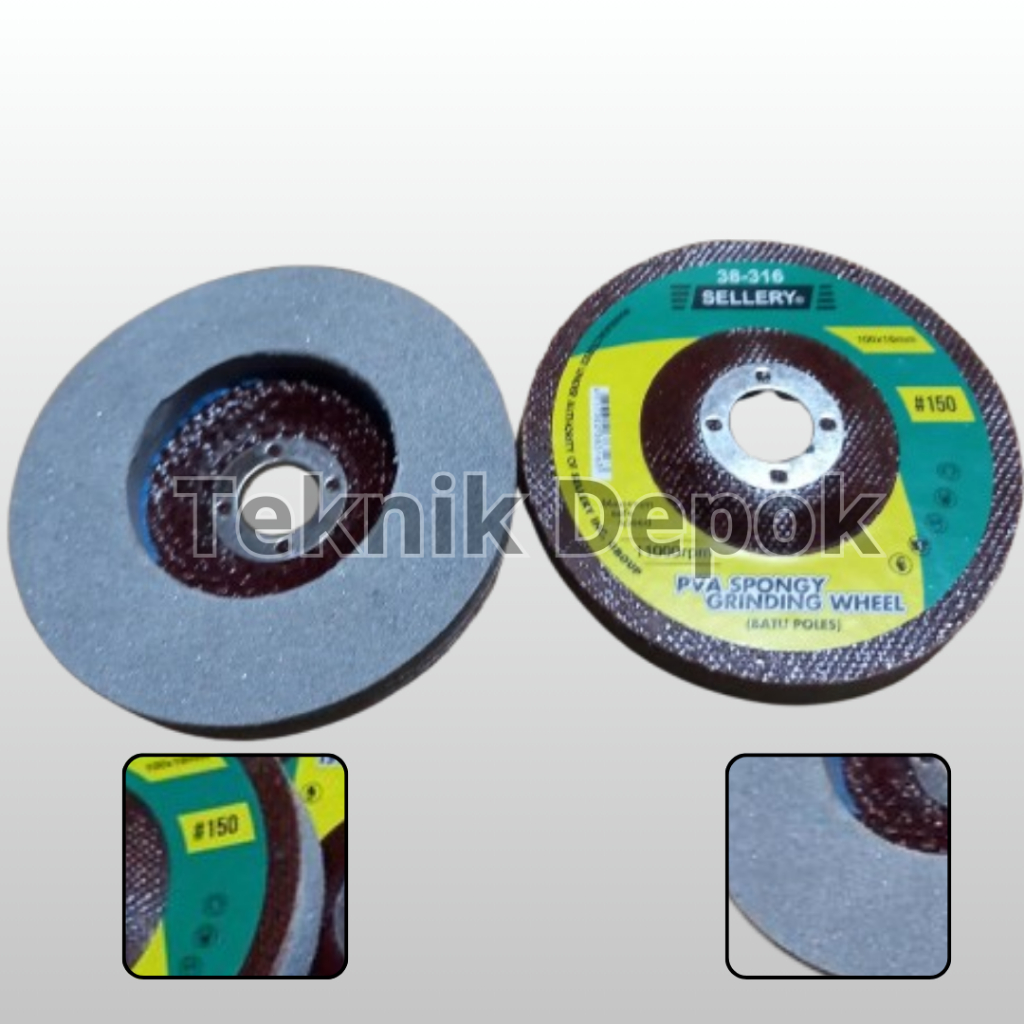 PVA Spongy Grinding Wheel Grit 150 Sellery Gurinda Spons Batu Gerinda Poles 4 inch Grade #150 Diamet