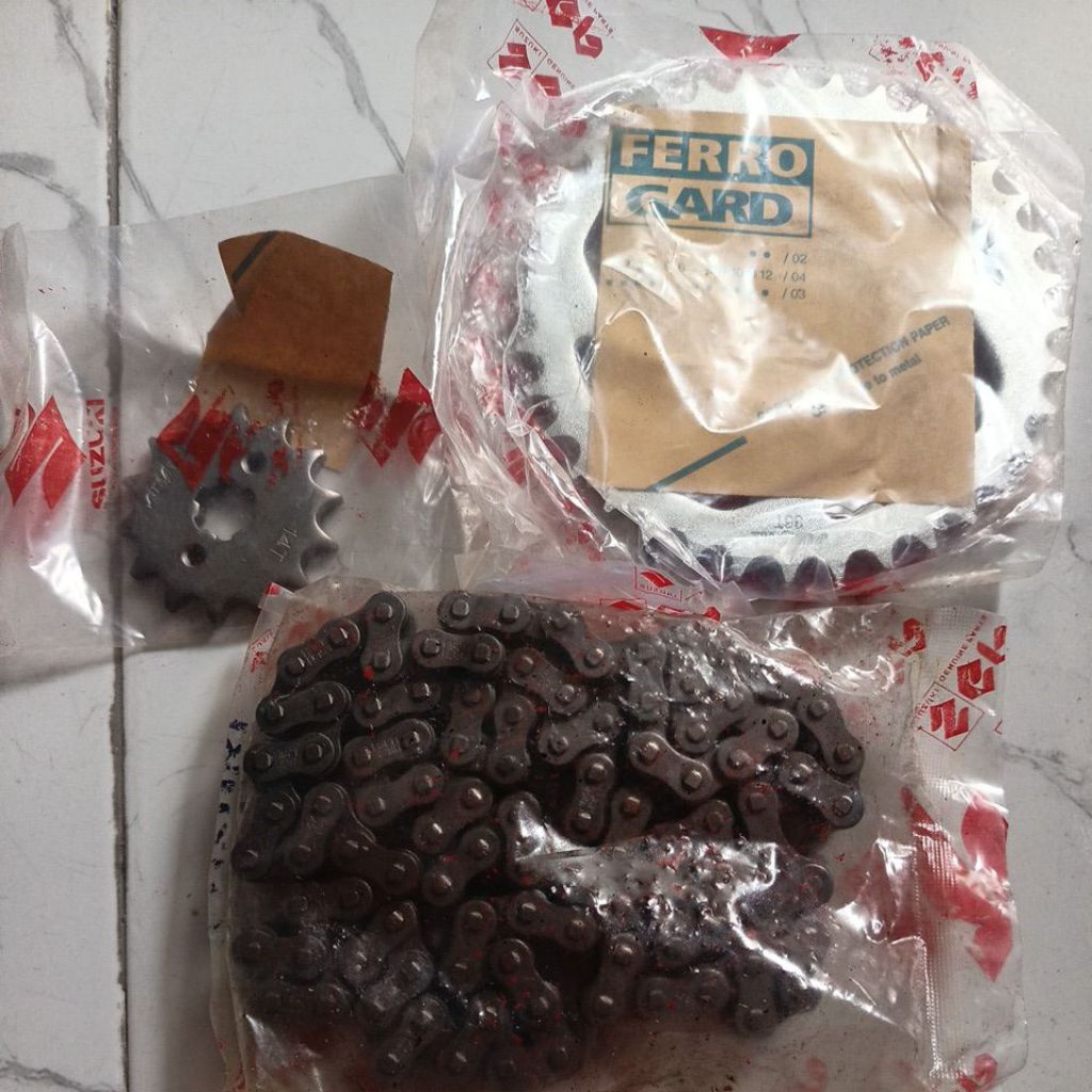 Rantai + Gear Motor Smash 110 Old