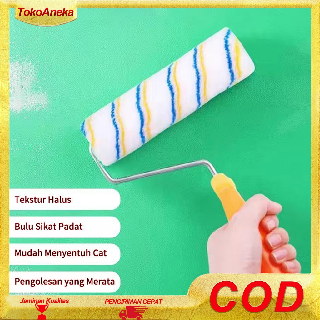 Kuas Rol Cat Tembok 4 inch 6 inch 8 inch Tebal • Kuas Rol Cet Tembok Alat Perkakas Bangunan • Bahan 