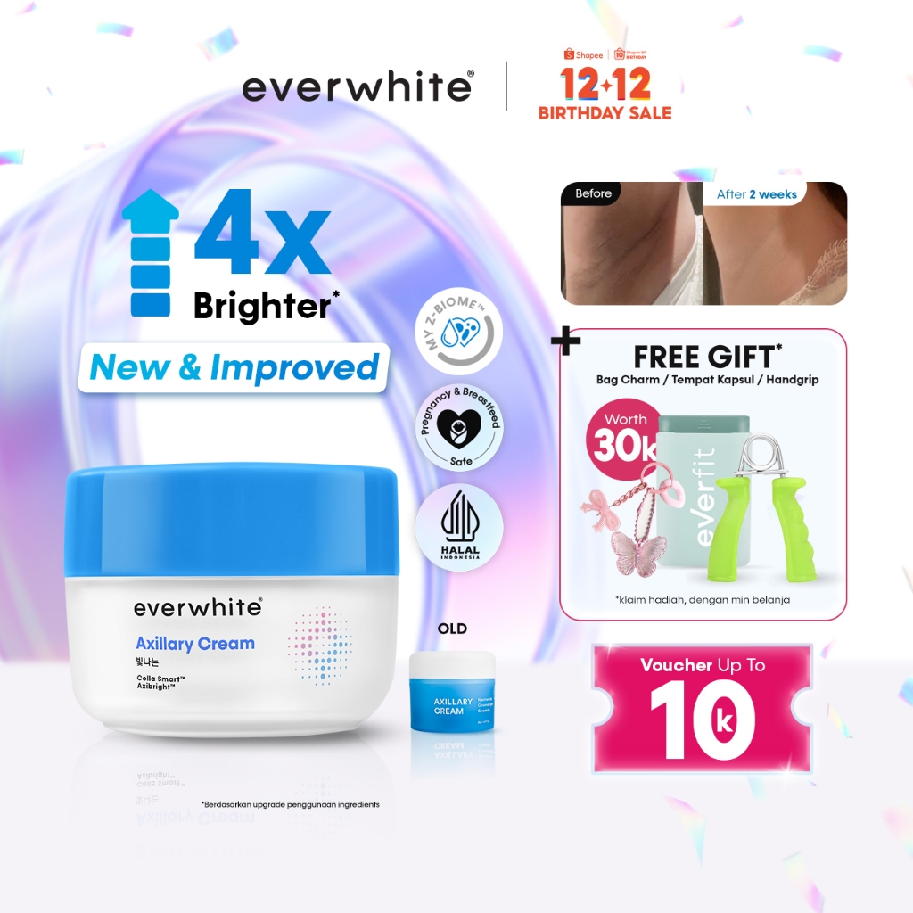 Everwhite Axillary Cream - Krim Pencerah Ketiak, Lipatan Hitam, Underarm, Pemutih Selangkangan dan B