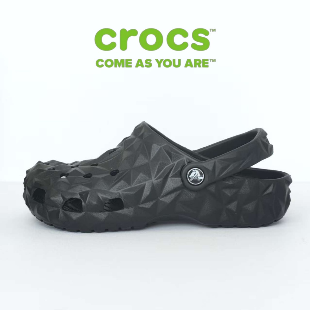 CROCS CLASSIC GEOMETRIC BLACK CLOG UNISEX ORIGINAL CROCS PRIA SANDAL CROCS WANITA SANDAL