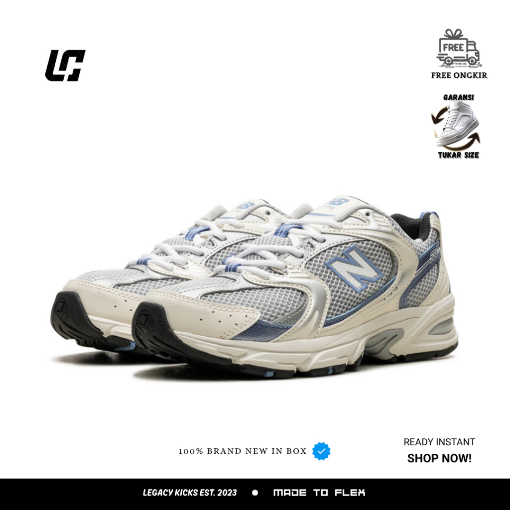 Sepatu NB 530 Steel Blue Casual Gym Olahraga Joging Pria Wanita Sport Authentic Sneakers BNIB