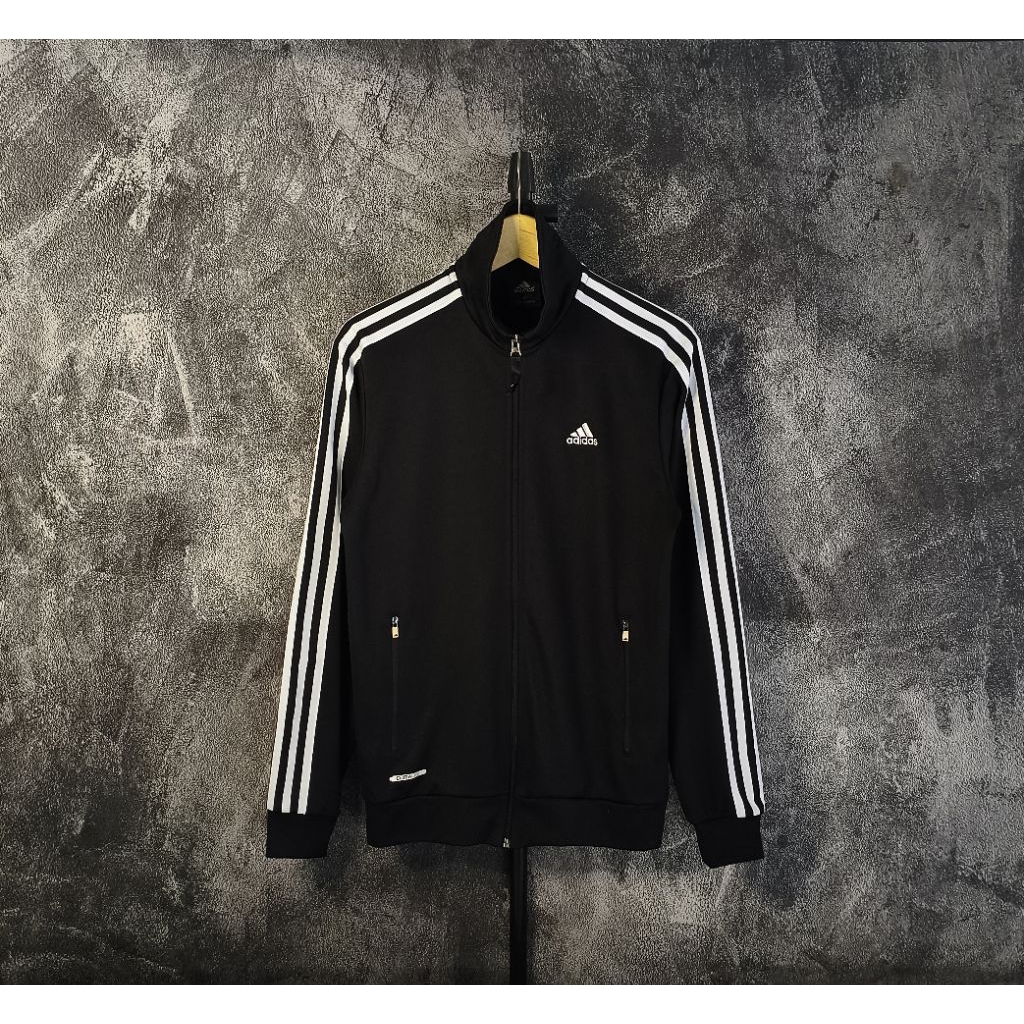 (TRACKTOP ADIDAS BALOK BLACK STRIP WHITE)