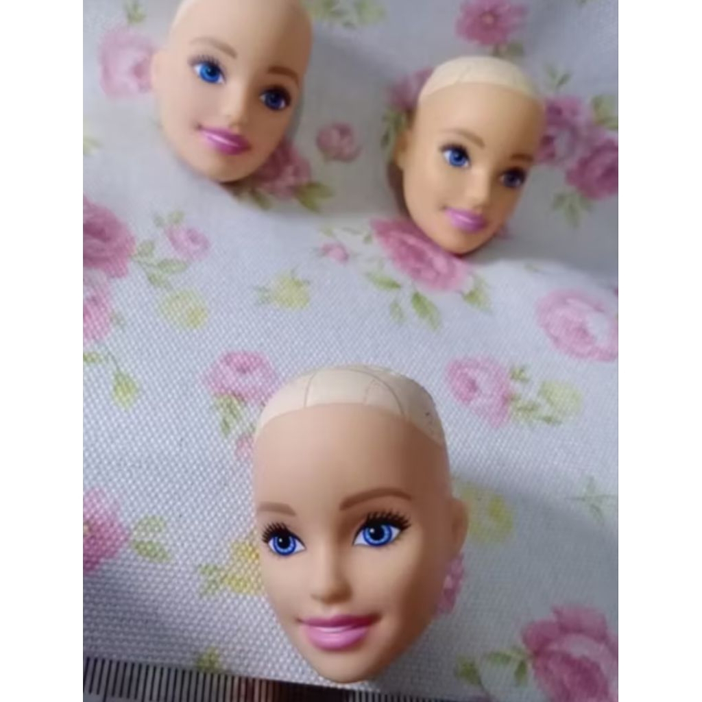 Mainan Kepala Boneka Cewek Botak Gundul Reroot