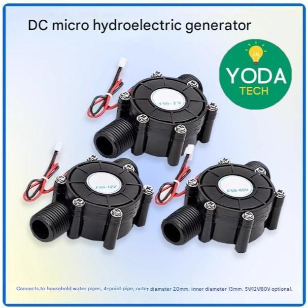 Generator Turbin Air Mini 5V 12V 80V DC / Micro Hydro Pembangkit Listrik Tenaga Air (8767)
