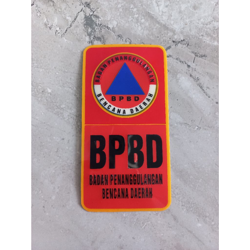 STICKER PLAT MOBIL LOGO BPBD BERDIRI TIMBUL- STICKER MOBIL BPBD BERDIRI TIMBUL