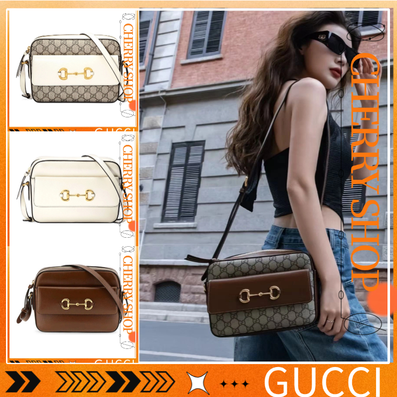 100% authentic Gucci Horsebit 1955 series small shoulder bag/Tas Kamera Wanita/Tas Bahu/Tas Kurir