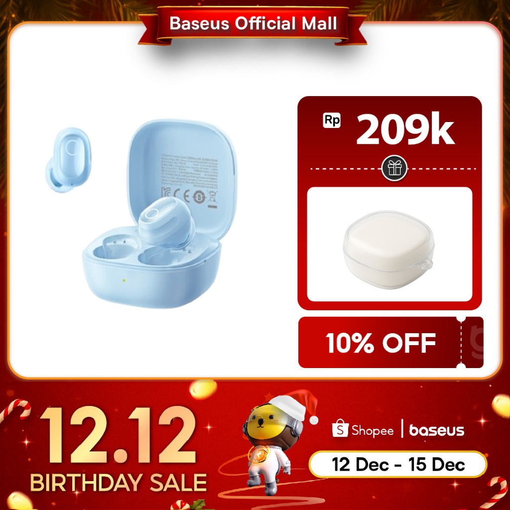 Baseus BD1 TWS WM01 Upgrade Earphone IP55 Bluetooth 5.4 Low Latency Earbuds