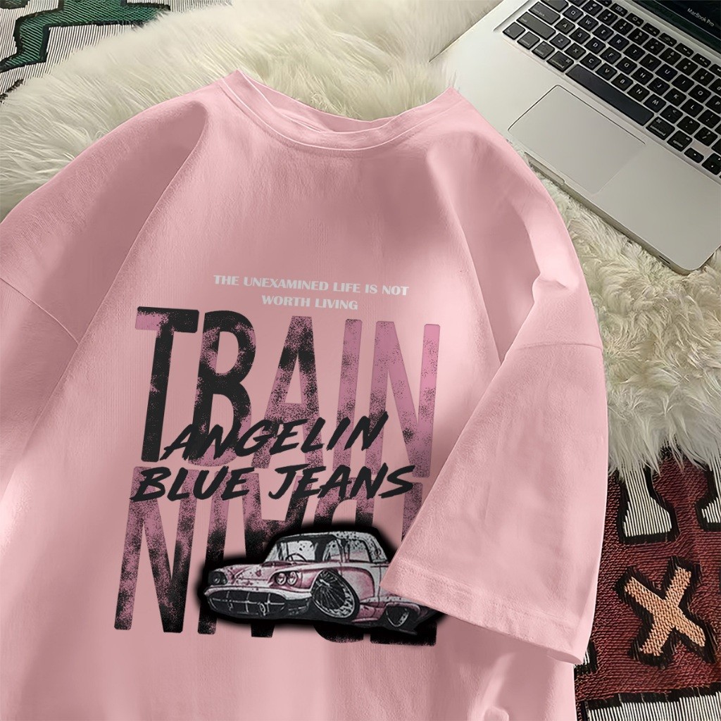 BEARPINK Korean Style Baju Kaos Oversize | T-Shirt 100% Cotton | Atasan Wanita Korean Style | Baju A