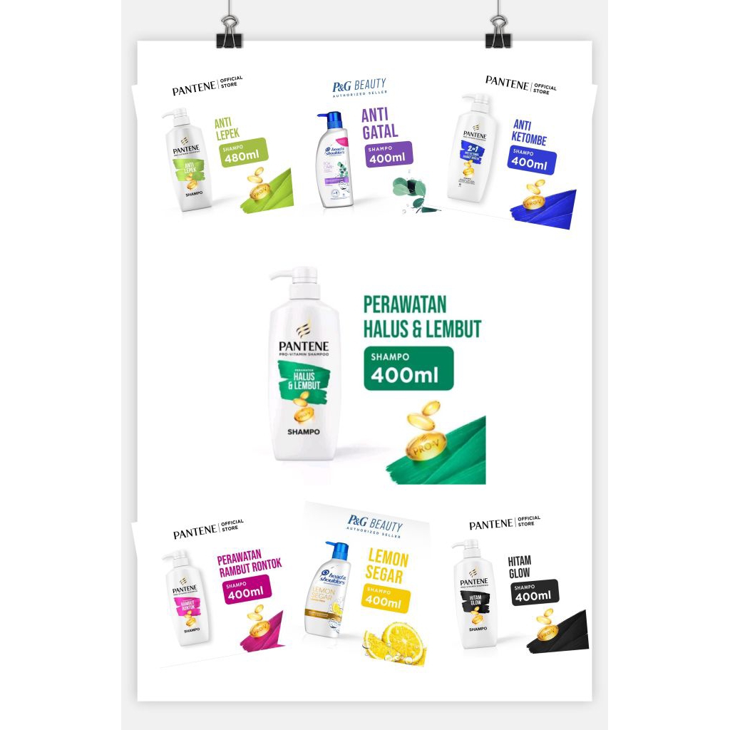 Shampoo PANTENE dan H&S 400ml MURAH