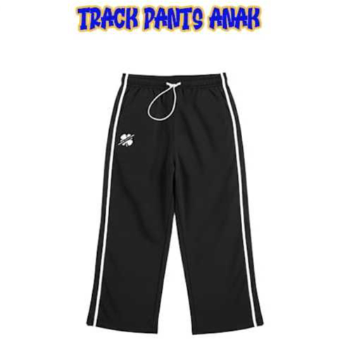 Triplee a Kids - Trackpants Loose Fit Gramic Black Baggy pants anak hitam