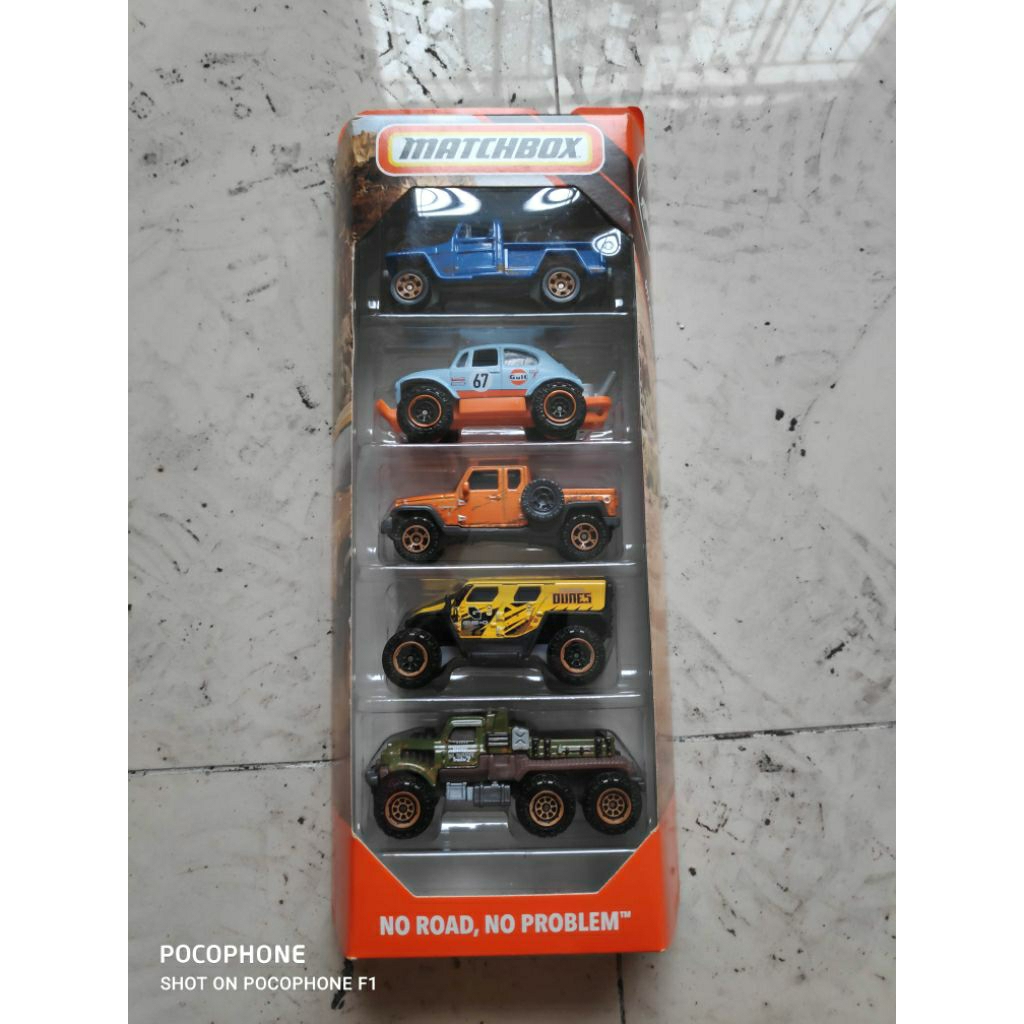 matchbox gift pack set 2 no road no problem DAN mbx wild: Jeep Willys Hummer gladiator beetle 4x4 Fo