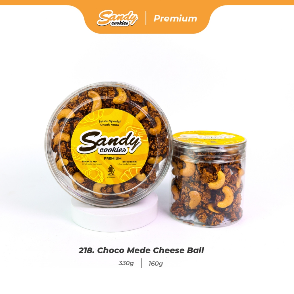 218. Choco Mede Cheese Ball - Kue Kering Sandy Cookies Premium