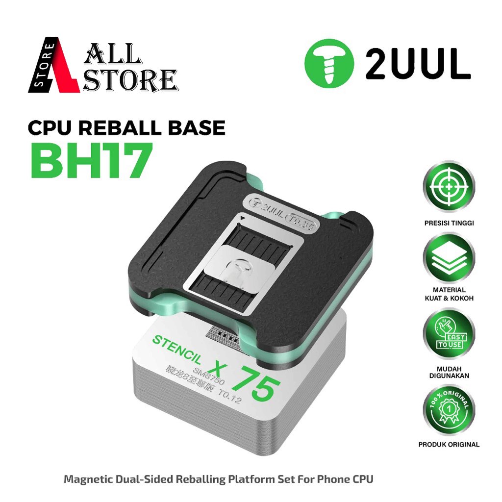 2UUL BH17 CPU REBALL BASE ORIGINAL - 2UUL BH17 PLATFORM REBALL CPU MAGNET DUAL SIDE BGA JIG - 2UUL B
