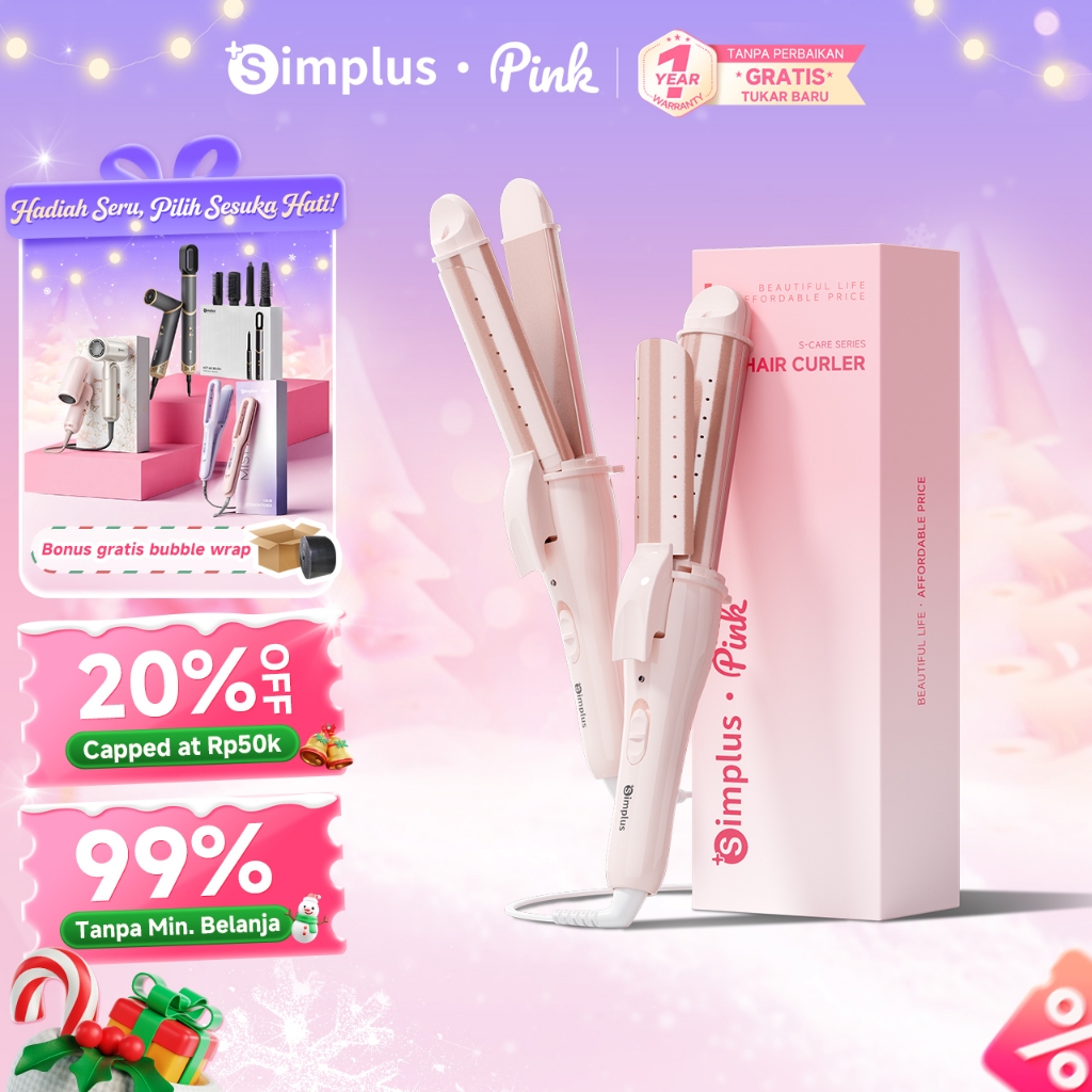 SimplusPink 30MM Catokan Rambut 2in1 Sagitarius Hair Styler catokan curly Styler catokan