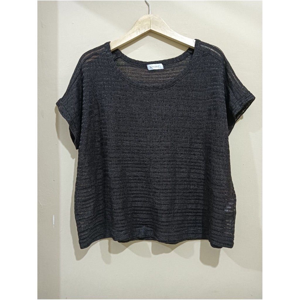 Baju rajut coklat { tembus pandang} { Baju PL }