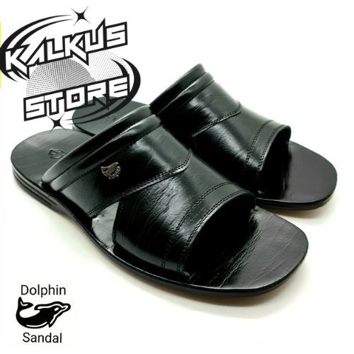 Dolphin Sandal Slide Pria Kulit Asli "D-44" Classic Series original 100%