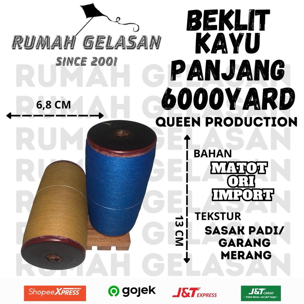 Gelasan MATOT Import 021/023 6000yard PANJANG Beklit KAYU -Double Silicon - BELI BANYAK LEBIH MURAH