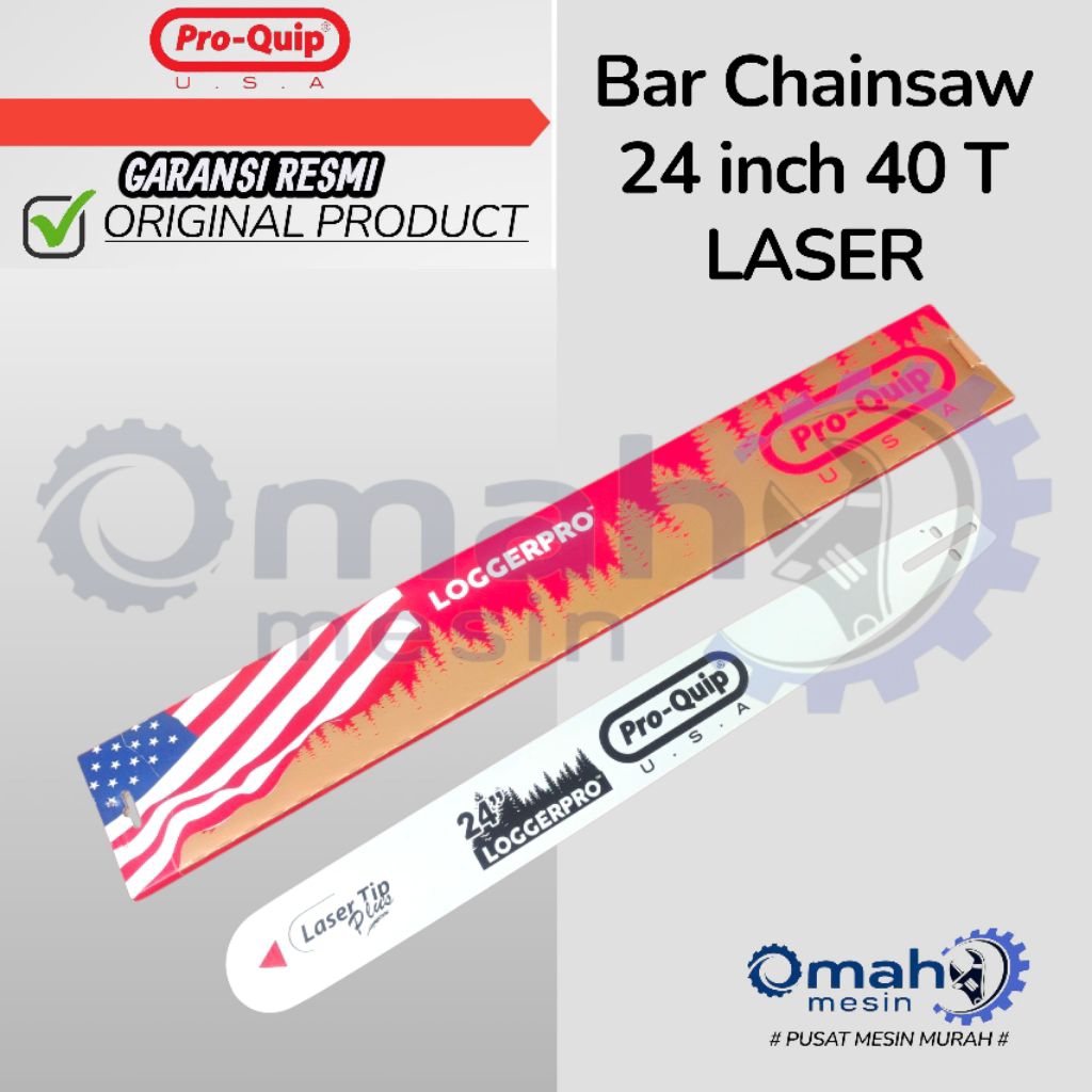 Bar Senso 24 Inch 40 T Baja Merk PRO-QUIP ORIGINAL / Bar Chainsaw 24 Inch Baja 40 Mata