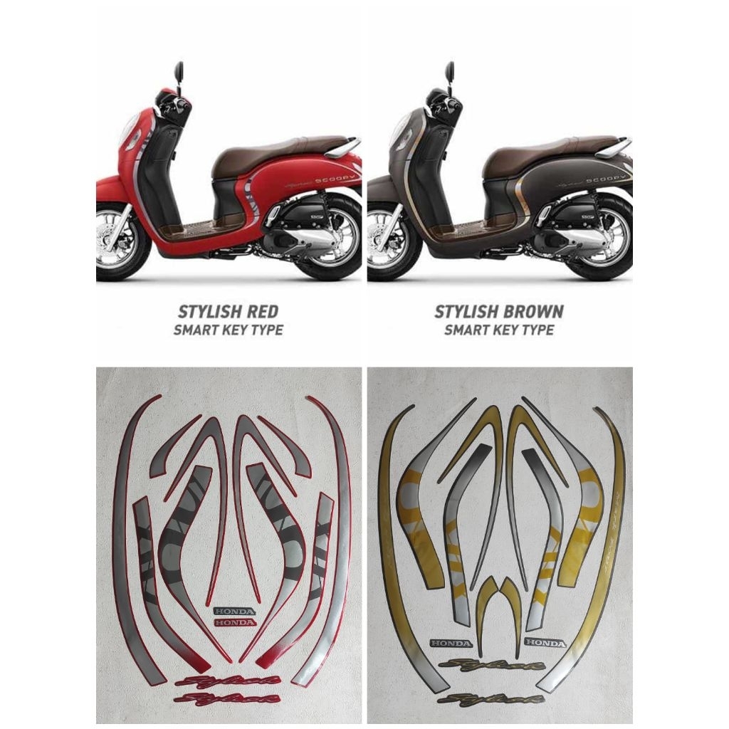 Striping Stiker Lis Body Motor Scoopy Stylish 2021.