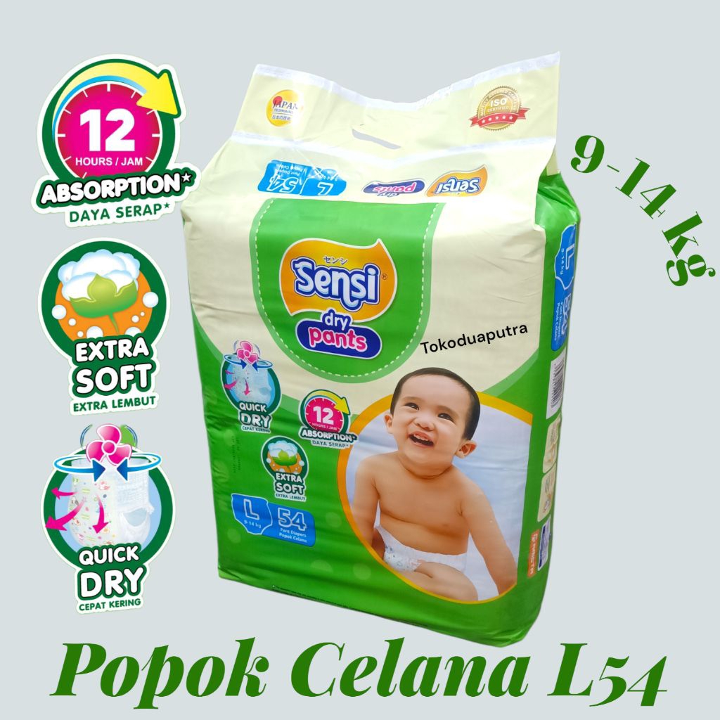 Sensi Dry pants L54 / Popok Celana bayi Sensi L54 / Sensi popok celana Extra Soft