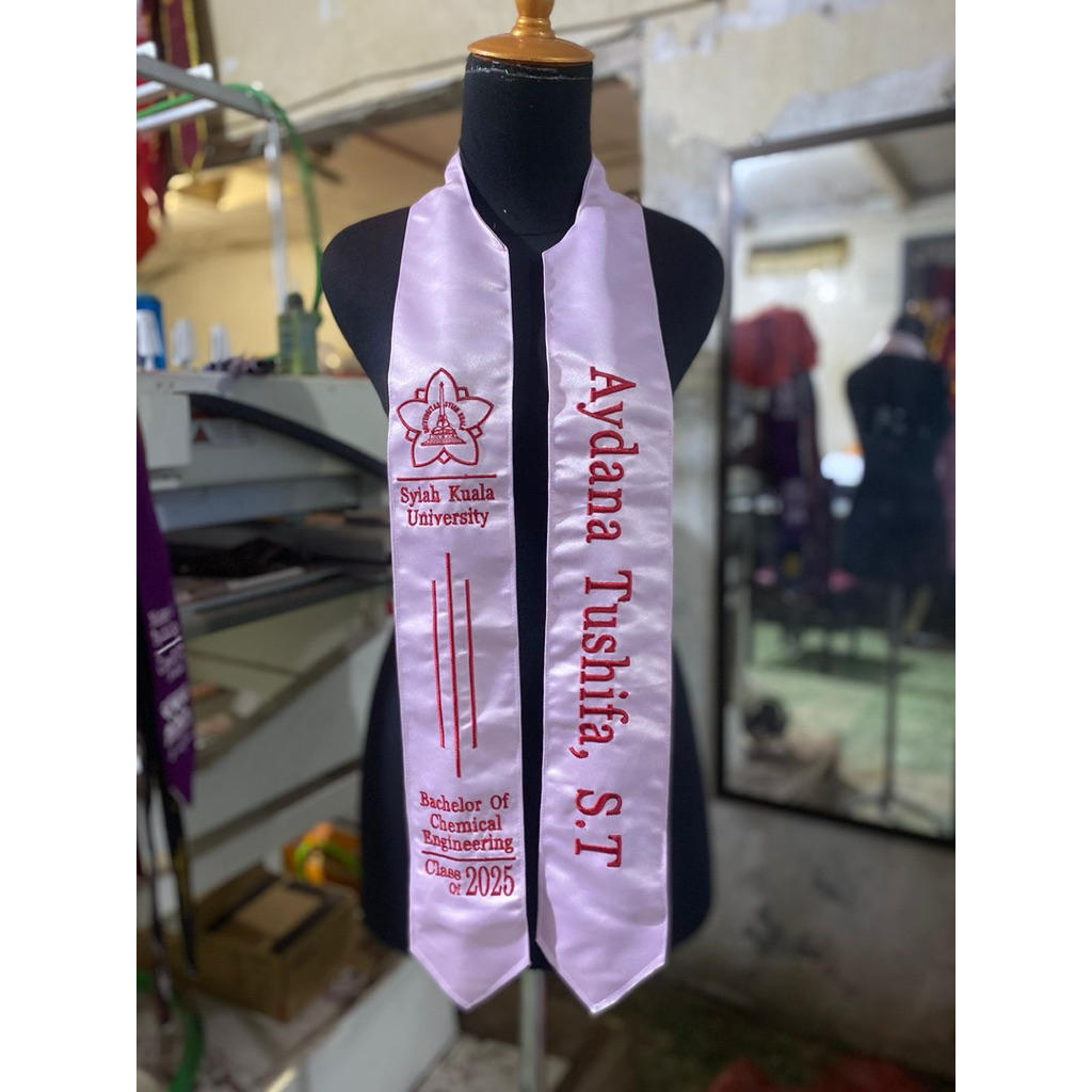 selempang wisuda kalung / leher SATIN PREMIUM