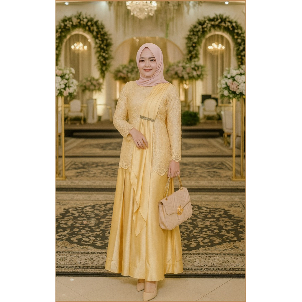 GAMIS BROKAT TILE MAXMARA PREMIUM/GAMIS LEBARAN/GAMIS PESTA/GAMIS TERBARU/GAMIS PREMIUM