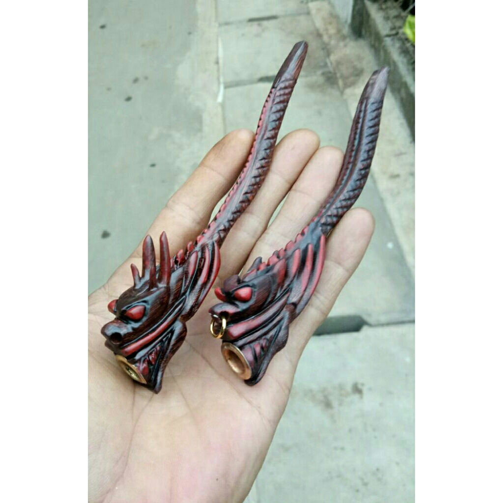 Once pipa kayu galih asem Ukir naga