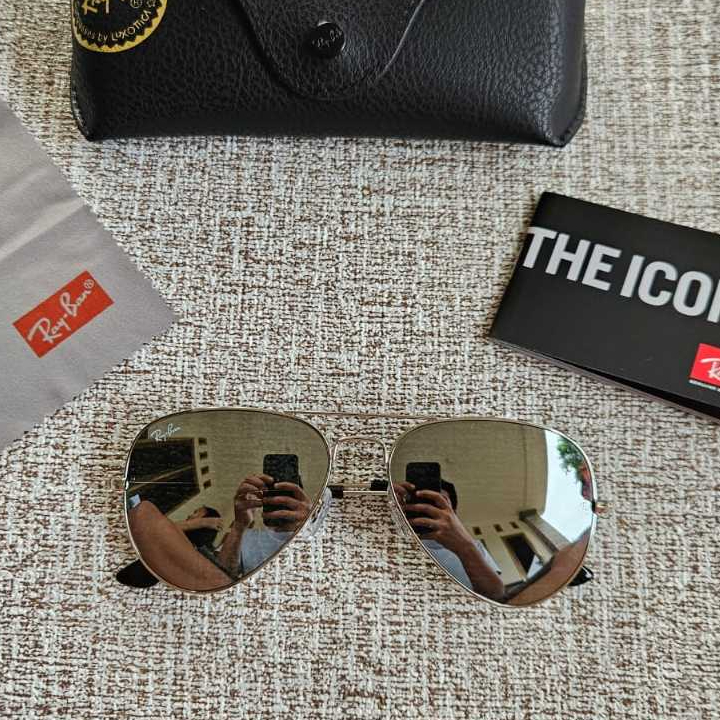 Kacamata Rayban Aviator Mirror Silver Original