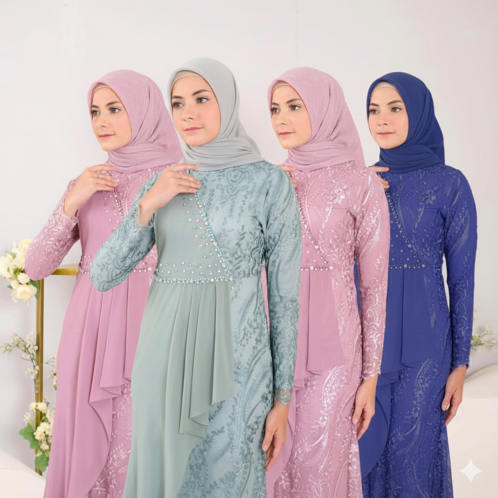 YUMA DRESS GAMIS ELEGAN DRESS KONDANGAN DRESS LAMARAN DRESS LEBARAN TERBARU DRESS TERBARU PROMO GAMI
