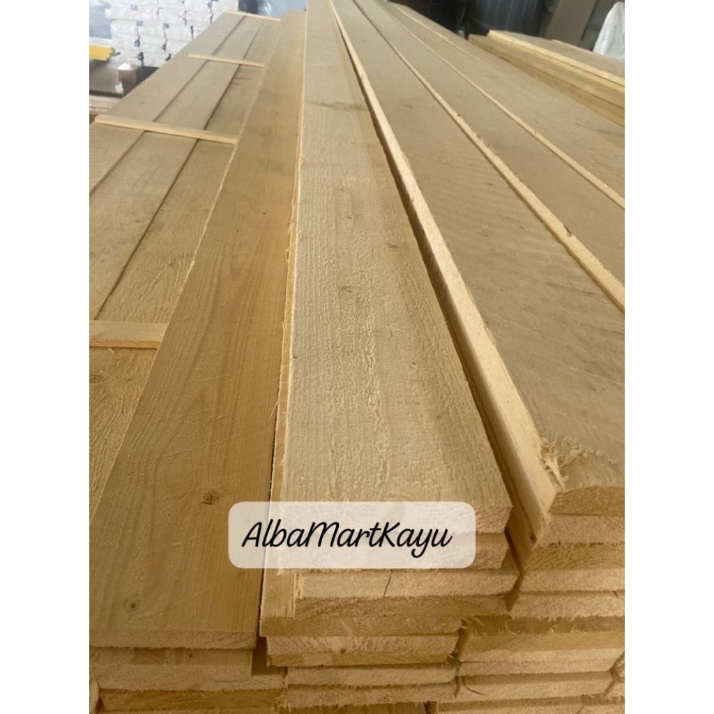 Papan Kayu Cor Albasia 1,5x14CM Panjang 250CM Kayu Kasar Belum Di Serut Papan cor