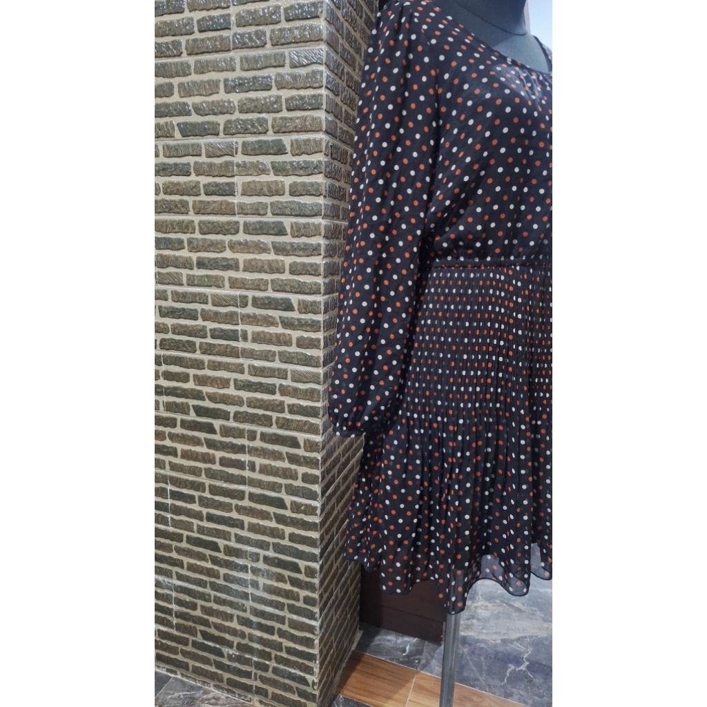 Dress sifon/ Dress plisket / Dress polkadot