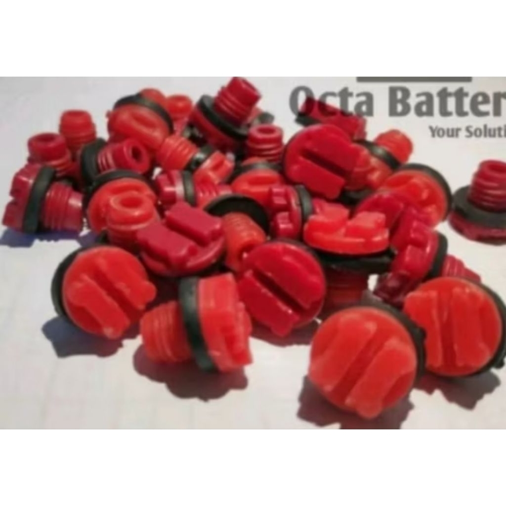 tutup aki motor basah merah