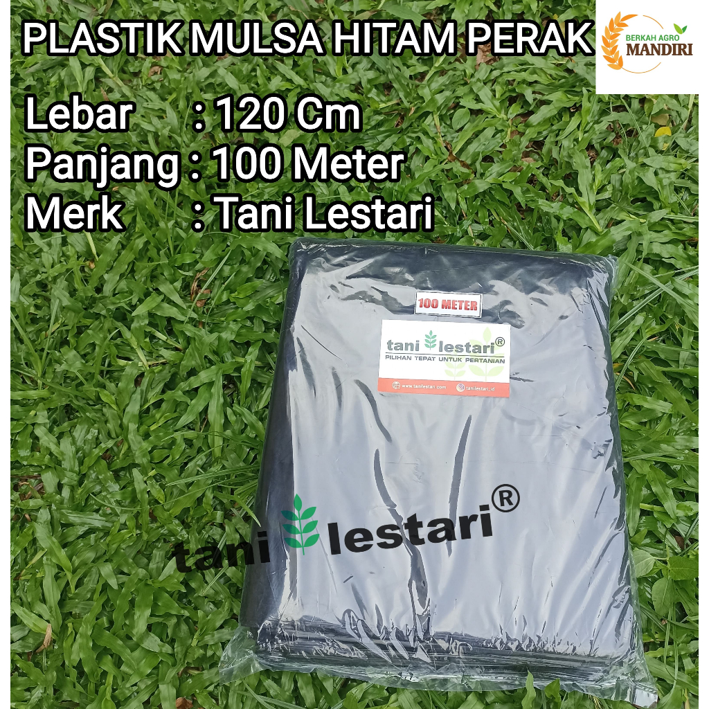 PLASTIK MULSA HITAM PERAK 100 METER TANI LESTARI