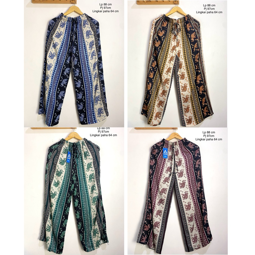 CELANA KULOT MOTIF GAJAH RAYON