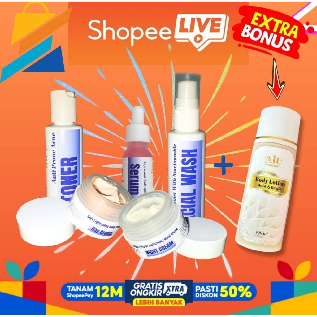 Paket wajah BPOM whitening express bonus HB whitening.