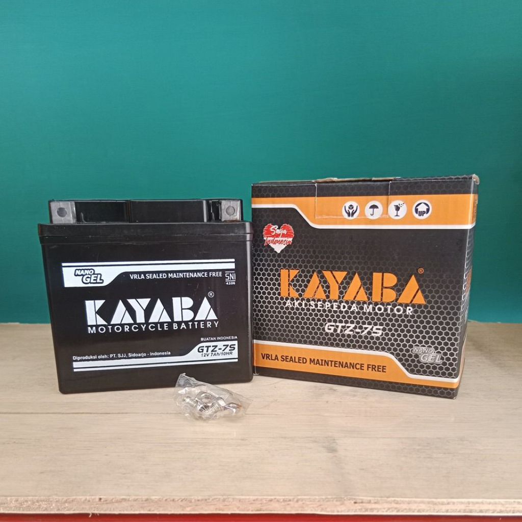 Kayaba GTZ-7S aki motor tanpa perawatan