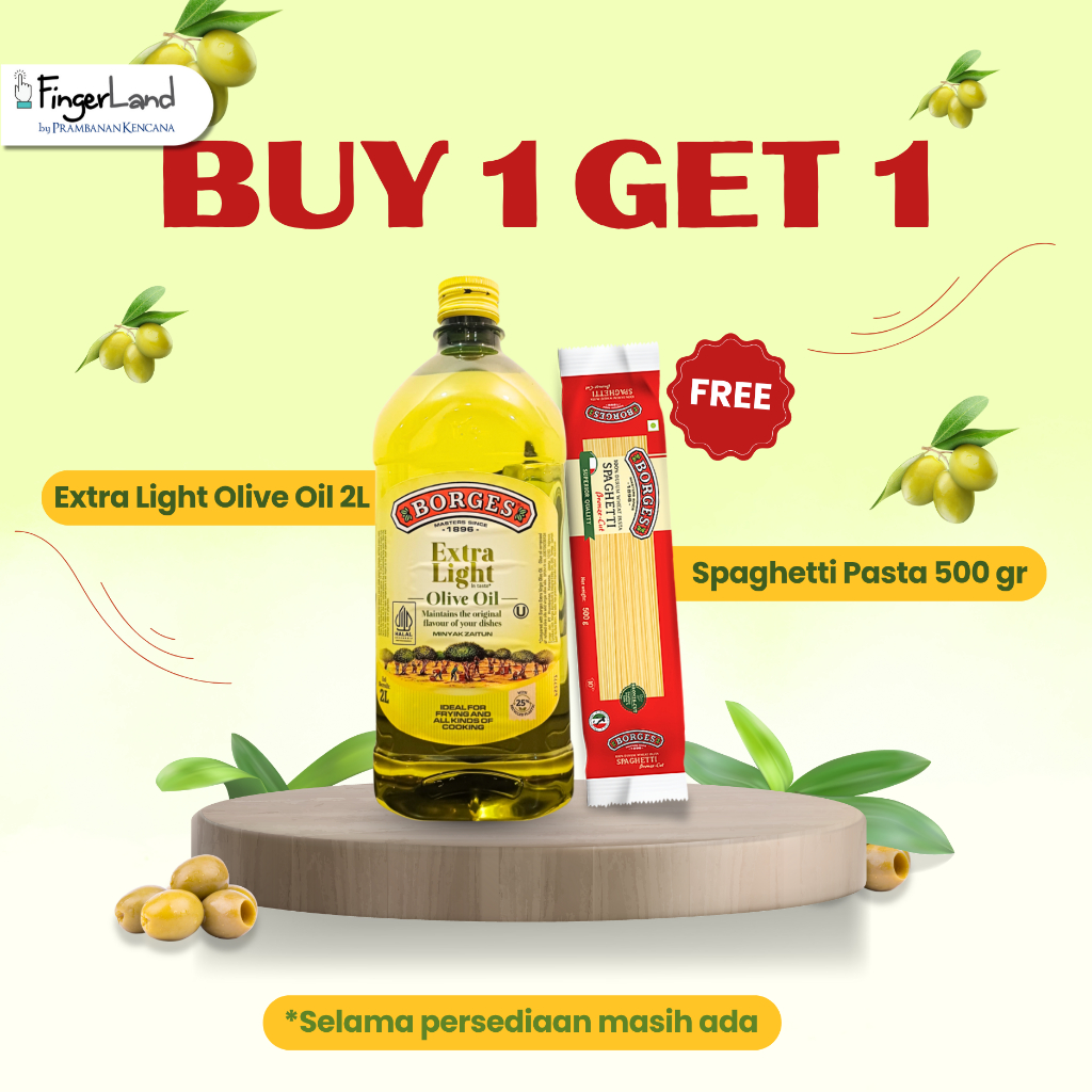 BORGES Extra Light Olive Oil 2 Liter Minyak Zaitun