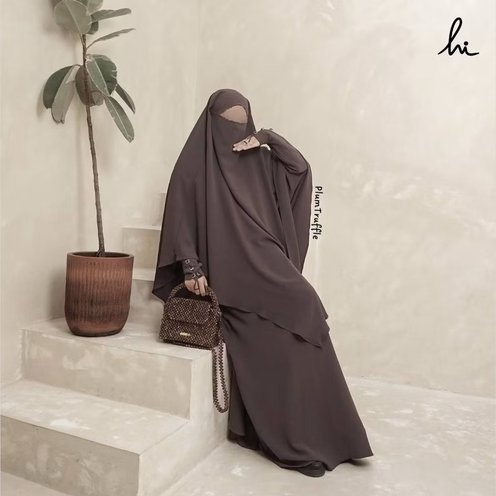 Yora Abaya (Himosly) Plum Truffle - preloved helloibun