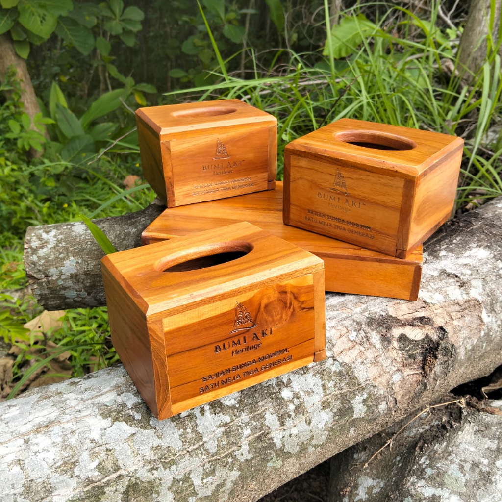 FREE GRAFIR KOTAK TISSU KAYU JATI KECIL/ KOTAK TISSU AWET/BOX TISSU KAYU/BOX TISU ESTETIK